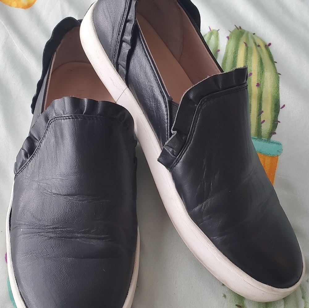 Kate Spade Ruffle Slip Ons Size 8
